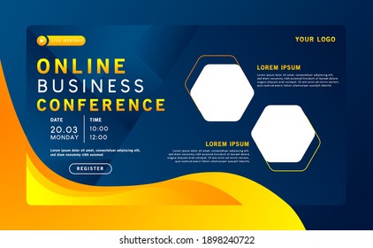 Online Business Conference Banner For Social Media Post
