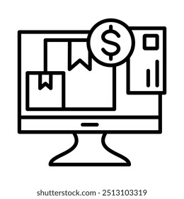 Online Business Icon Element For Design