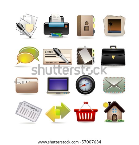 online business icon set