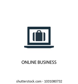 Online business icon. Simple element illustration. Online business symbol design from online business collection. Can be used for web and mobile.
