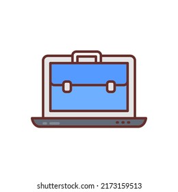 Icono de negocio en línea en vector. Logotipo