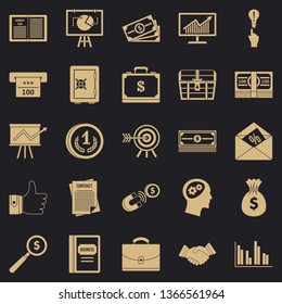 Online business icons set. Simple set of 25 online business vector icons for web for any design