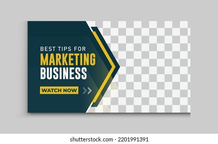 online business ideas video thumbnail. creative template design. modern graphics element. web banner ads