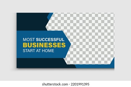 online business ideas video thumbnail. creative template design. modern graphics element. web banner ads