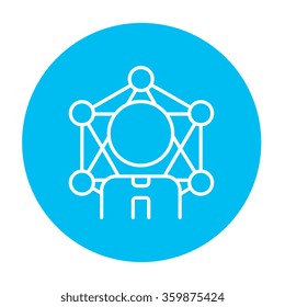 Online business line icon.