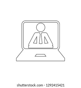 online business man appearance icon. Element of cyber security for mobile concept and web apps icon. Thin line icon for website design and development, app development