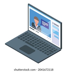 Online business school icon isometric vector. Money presentation. Teamwork target