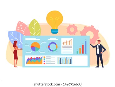 Online business strategy concept. Vector flat graphic design cartoon illustration