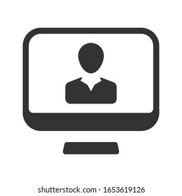 Online business support flat vector icon