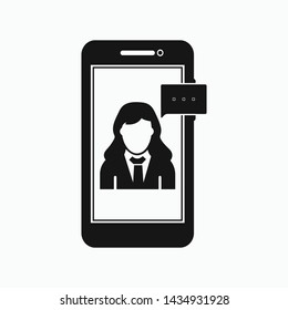 Online business support icon. Flat style vector EPS.