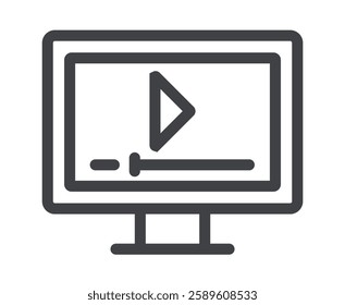 Online business training icon concept. Vector graphic design illustration