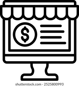 Online Business vector icon Can be used for Digital Marketing