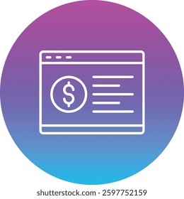 Online Business vector icon. Can be used for printing, mobile and web applications.
