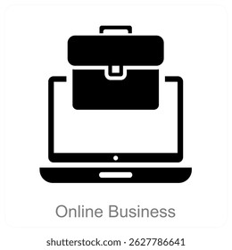 Online Business vector icon concept design