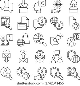 online business vector icons pack