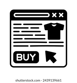 Online Buy  icon in vector. Logotype
