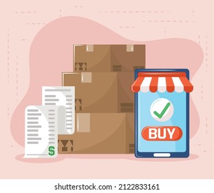 online buy and payment concept