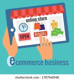 
Online-Shop E-Commerce-Geschäft Tab Store