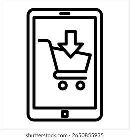 Online Buying or Digital Shopping Feature a shopping cart in a smartphone