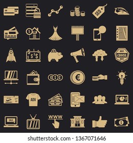 Online buying icons set. Simple style of 36 online buying vector icons for web for any design