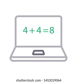 online calculation colour line icon