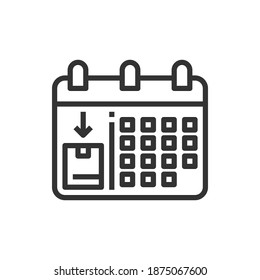Online Calendar Icon Vector Illustration .