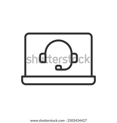 Online Call Center Icon - Customer Support Icon