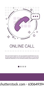 Online Call Customer Consulting Support Service Banner Vector Illustration