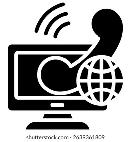 Online Call Icon Element For Design