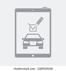 Online car choice on tablet
