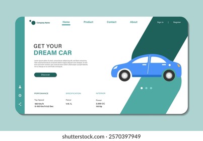 Online car dealer landing page template