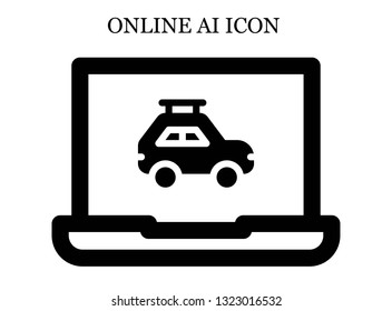 online Car icon. Editable online Car icon for web or mobile.