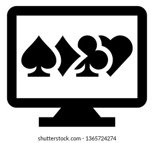 Online Card Game Vector Icon