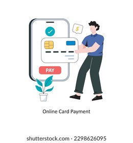 Online Card Payment  Flat Style Design Vector illustration. Stock illustration