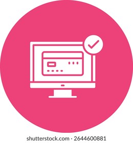Ícone de vetor de Pagamento com Cartão Online. Pode ser usado para impressão, aplicativos móveis e da Web.