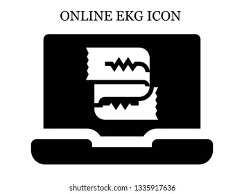 online Cardiogram icon. Editable online Cardiogram icon for web or mobile.