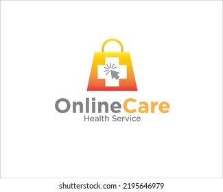 online care health logo designs simple modern for online store medical service