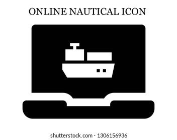 online Cargo ship icon. Editable online Cargo ship icon for web or mobile.