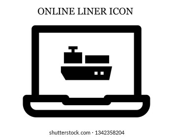 online Cargo ship icon. Editable online Cargo ship icon for web or mobile.