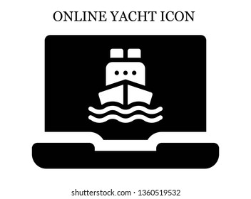 online Cargo ship icon. Editable online Cargo ship icon for web or mobile.