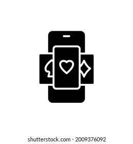 Online casino color line icon. Isolated vector element. Outline pictogram for web page, mobile app, promo