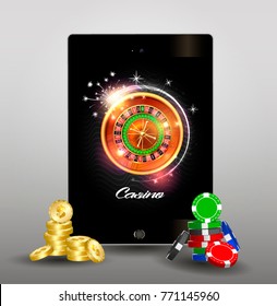 Online casino design banner.