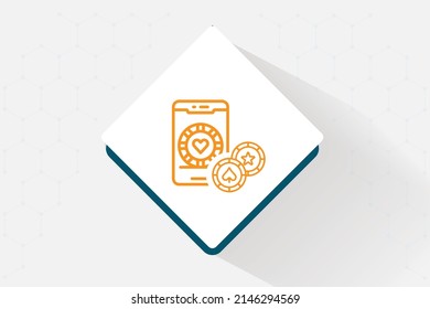 Online Casino Gambling Odds Icon Vector Design