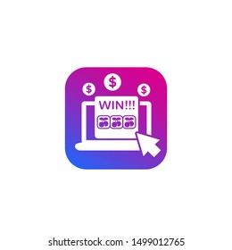 online casino, gambling vector icon