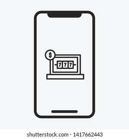 Online casino icon isolated on background. Gambling symbol modern, simple, vector, icon for website design, mobile app, ui. Vector Illustration