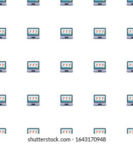 online casino icon pattern seamless isolated on white background. Editable flat online casino icon. online casino icon pattern for web and mobile.