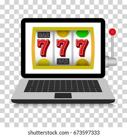 Online casino, icon. Vector illustration