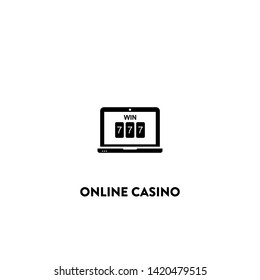 online casino icon vector. online casino sign on white background. online casino icon for web and app