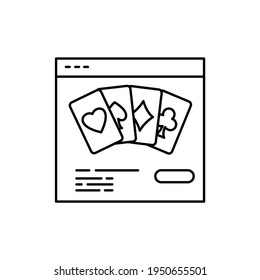 Online casino сolor line icon. Pictogram for web page, mobile app, promo. UI UX GUI design element. Editable stroke.