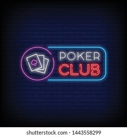 Online casino is a neon sign with a Brick Wall Background. Logo symbol in neon style bright banner billboard night  bright neon poker  gambling casino Play money online. Vector